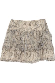 Zadig & Voltaire Eglane Python-Print Silk-Chiffon Mini Skirt - Lyst