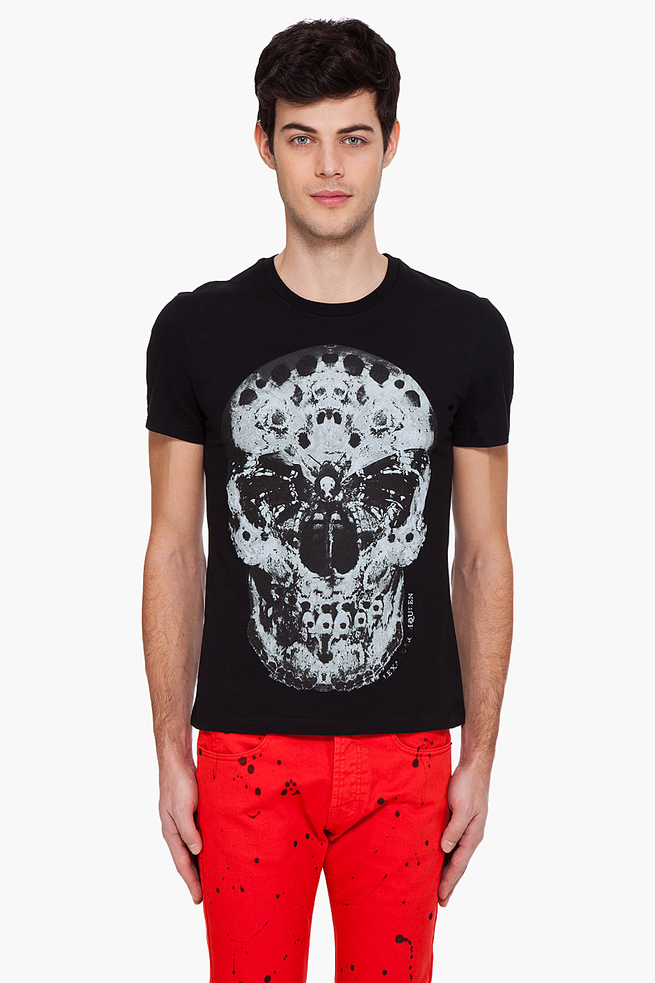Alexander Mcqueen Classic Print Tshirt in Black for Men Lyst