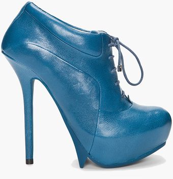  Blue Leather Booties 