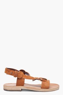 Maison Martin Margiela Tan Leather Sandals - Lyst