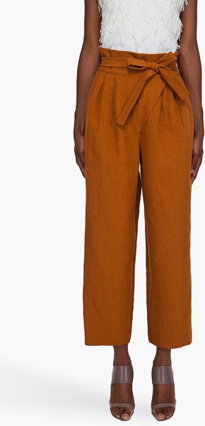 Marc Jacobs Cropped Wrap Pants in Brown - Lyst