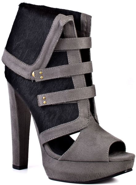 Michael Antonio Studio Medina  Grey Leather in Gray (grey) - Lyst