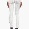 Pierre Balmain White Washed Zip Jeans in White - Lyst