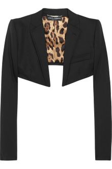 Dolce & Gabbana Cropped Wool-blend Blazer - Lyst