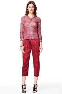 Edun Wrinkle Print Mesh Cardigan - Lyst
