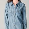 Free People True Grit Denim Top in Blue (chambray) - Lyst