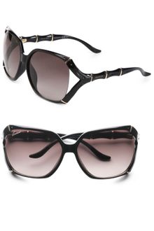 Gucci Metal Accented Bamboo-styled Sunglasses - Lyst