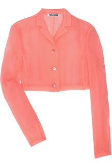 Jil Sander Textured Crepe Jacket - Lyst