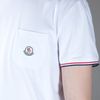 Moncler Logo Patch Tshirt in White for Men - Lyst