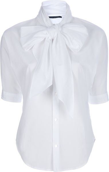 Ralph Lauren Faith Blouse in White - Lyst