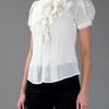 Ralph Lauren Lace Ruffled Blouse in White - Lyst