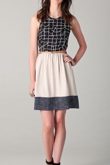 Sachin & Babi Emma Belted Combo Dress - Lyst