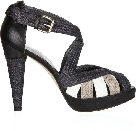 stuart weitzman sierra woven leather flat sandals