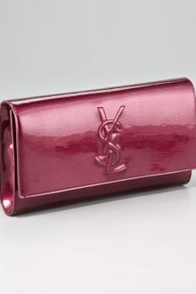 Yves Saint Laurent Belle Du Jour Patent Leather Clutch - Lyst