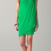 Alice + Olivia Draped One Shoulder Dress in Green - Lyst