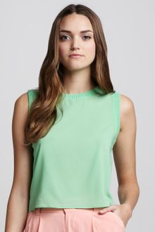 Alice + Olivia Silk Cropped Tank - Lyst