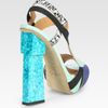 Aperlai Mixedmedia Colorblock Platform Sandals in Blue (aqua) - Lyst