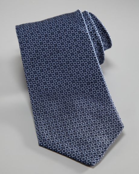 Armani Fancy Geometric Tie, Navy in Blue for Men (navy) - Lyst