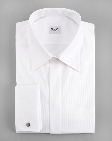 Armani Basic Formal Shirt In White For Men Lyst