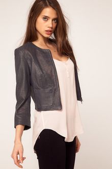 ASOS Collection Laser Cut Leather Jacket - Lyst