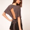 Asos Collection Asos Top in Texture with Sexy Tie Back in Gray (grey) - Lyst