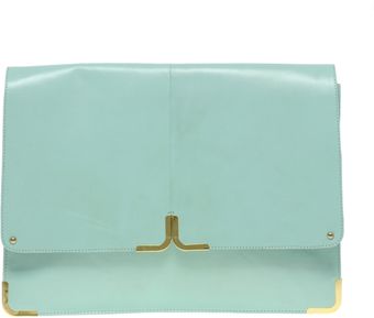 ASOS Collection Leather Portfolio Clutch with Metal Tip - Lyst