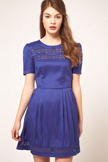 ASOS Collection Asos Tea Dress with Crochet Insert - Lyst