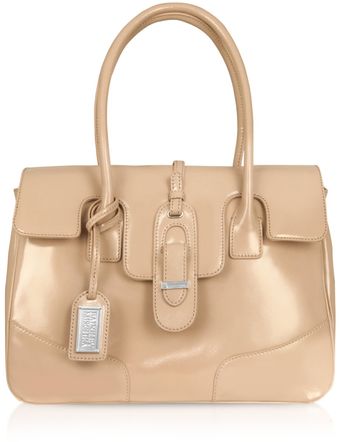 Badgley Mischka Rebecca Saffiano Patent Satchel - Lyst