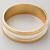 Belle Noel Enameled Snake Chain Bangle in White - Lyst