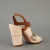 Chloé Block Heel Sandal in Beige - Lyst