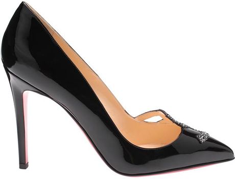 Christian Louboutin Sex 120 Patent Leather Pumps In Black Gray Lyst