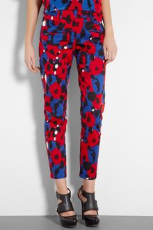 DKNY Eva Print Ankle Skinny Trouser with Seam Details - Lyst