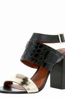 Elizabeth And James Colorblock Chunky-heel Sandal - Lyst