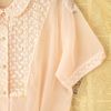 Free People Vintage Sheer Peter Pan Collared Top in Pink (pink/rose) - Lyst