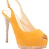Giuseppe Zanotti Peep Toe Pump in Yellow (mustard) - Lyst