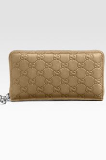 Gucci GG Twins Leather Zip Around Wallet - Lyst