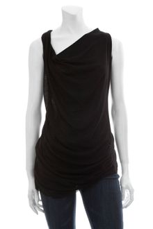 Helmut Lang Asymmetrical Drape Tank - Lyst