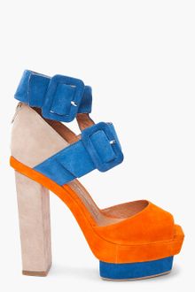 Jeffrey Campbell Suede Combo Heels - Lyst