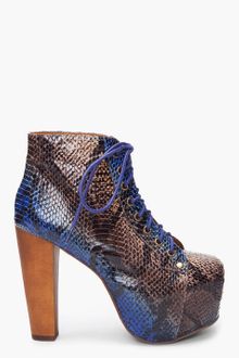 Jeffrey Campbell Snake Combo Booties - Lyst