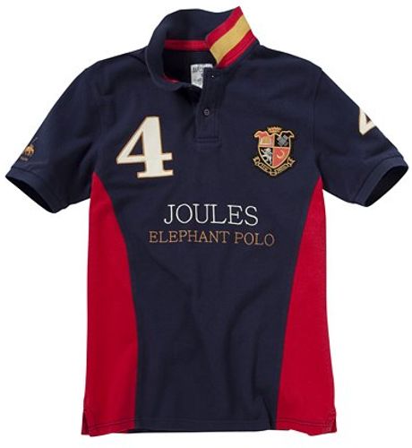 Joules Chepwick Elephant Short Sleeve Polo Shirt in Blue for Men