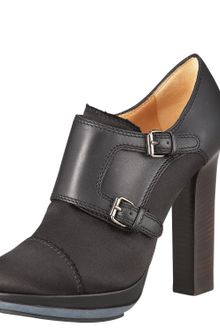 Lanvin Monk-strap Platform Bootie - Lyst