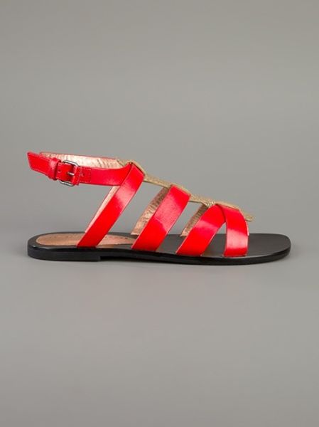 Marc By Marc Jacobs Gladiator Sandal in Red | Lyst