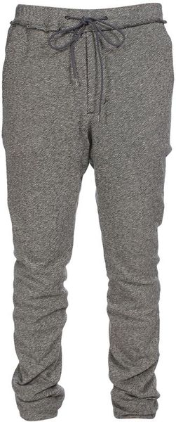Miharayasuhiro Stripe Woven Cotton Sweat Pants in Gray for Men (blue grey) - Lyst