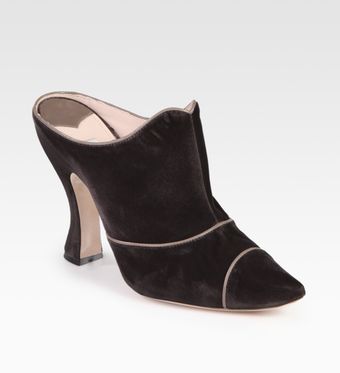  Velvet and Leather Clogs 