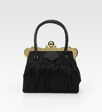  Pleated Satin and Tejus Frame Bag 