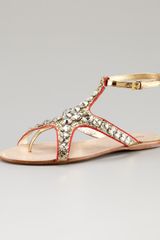Miu Miu Bejeweled Starfish Sandal