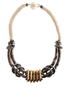 Asos Cupchain And Cord Statement Necklace - Lyst