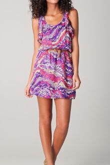 Parker Ruffle Racer Dress - Lyst