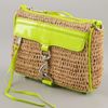 Rebecca Minkoff Straw with Neon Mini Mac Clutch in Yellow - Lyst