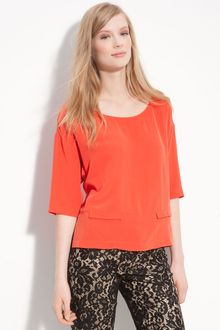 Robert Rodriguez Retro Boxy Silk Top - Lyst